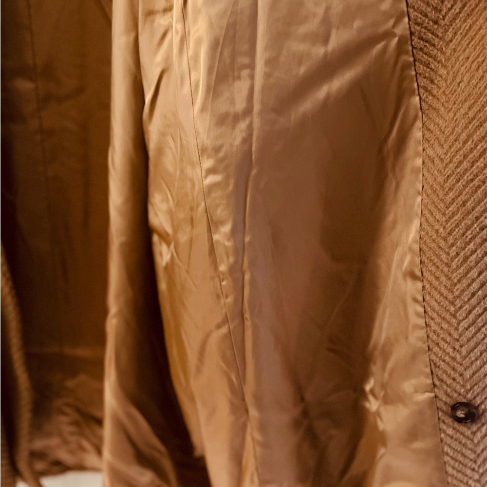 Harve Benard Tan Alpaca Wool and Alpaca Coat Authentic vintage - Picture 8 of 11